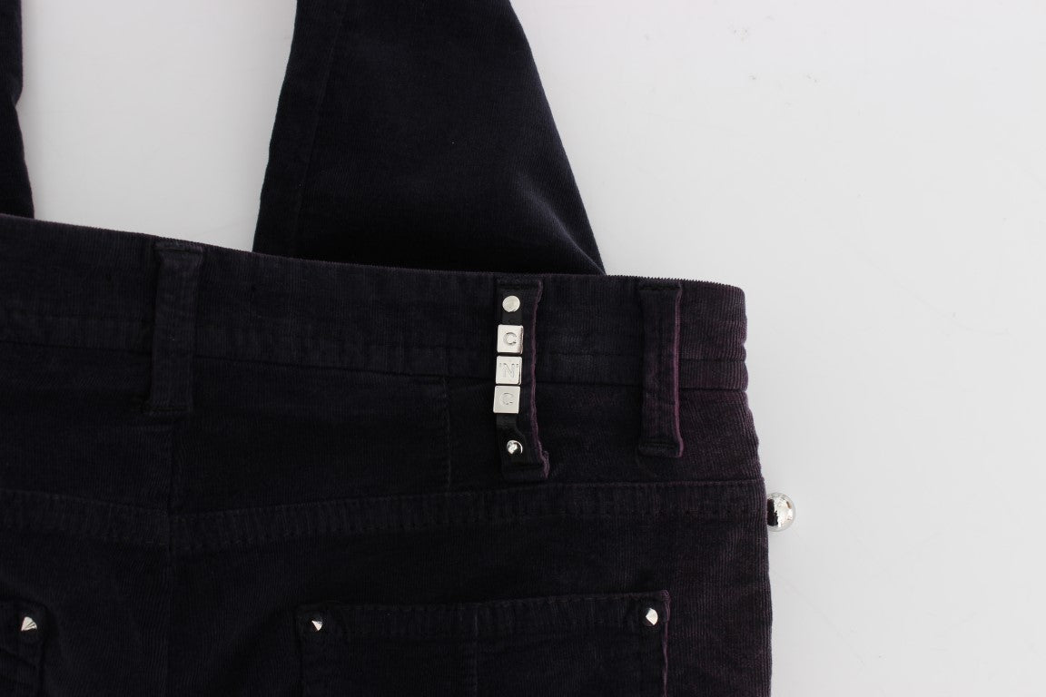 Costume National Purple Cropped Corduroys Jeans