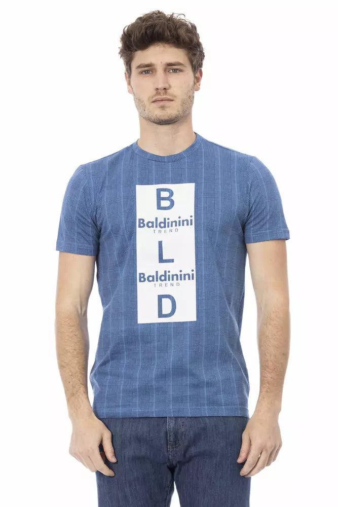 Baldinini Trend Light Blue Cotton T-Shirt