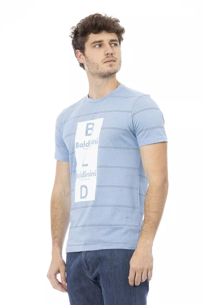 Baldinini Trend Light Blue Cotton T-Shirt