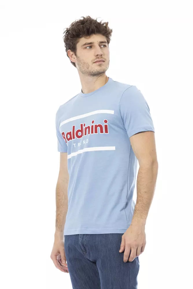 Baldinini Trend Light Blue Cotton T-Shirt