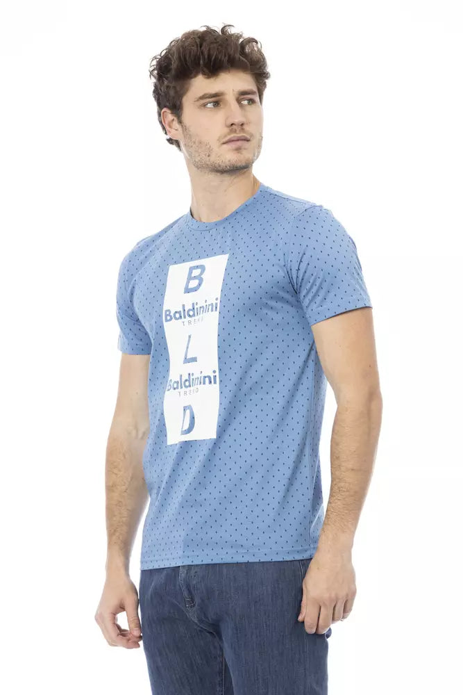 Baldinini Trend Light Blue Cotton T-Shirt