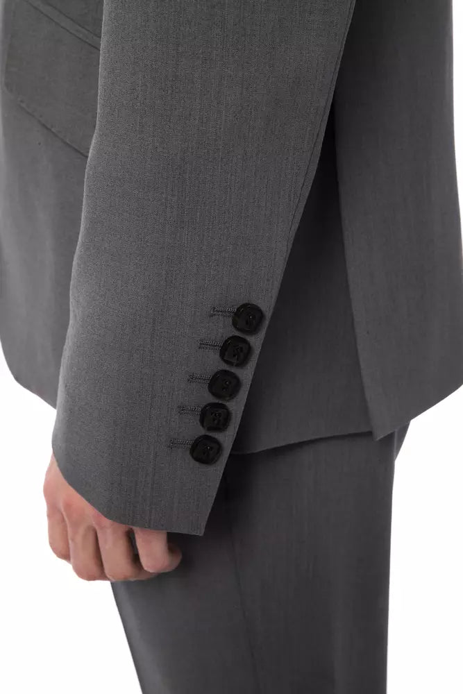 Billionaire Italian Couture Gray Wool Men's Blazer