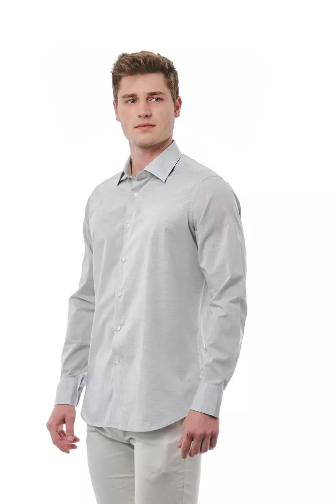Bagutta Gray Cotton Shirt
