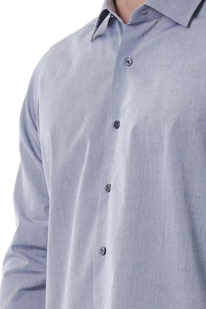 Bagutta Gray Cotton Shirt