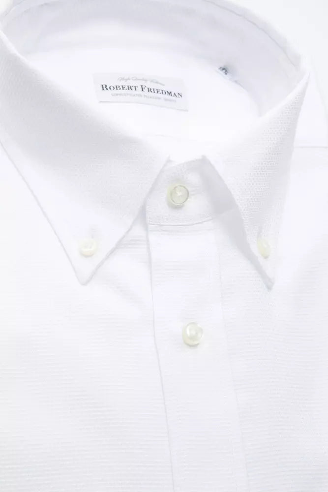 Robert Friedman White Cotton Men's Shirt