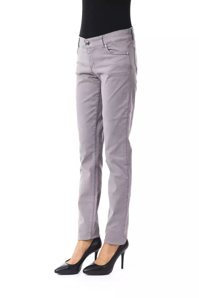BYBLOS Gray Cotton Women's Pant