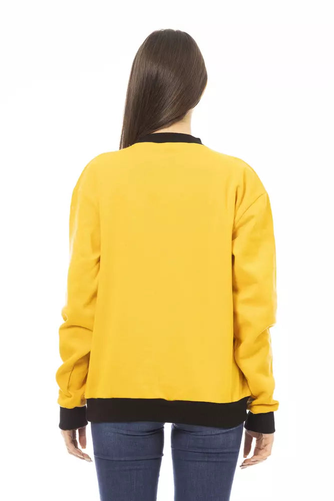 Baldinini Trend Yellow Cotton Sweatshirt