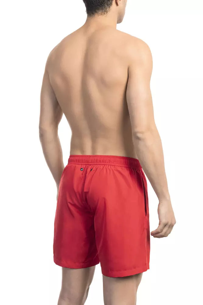 Bikkembergs Red Polyester Men's Swim Short