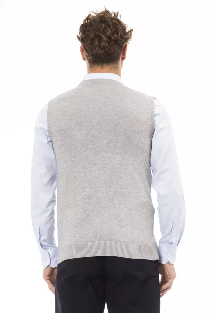 Alpha Studio Gray Viscose Men's Jacket