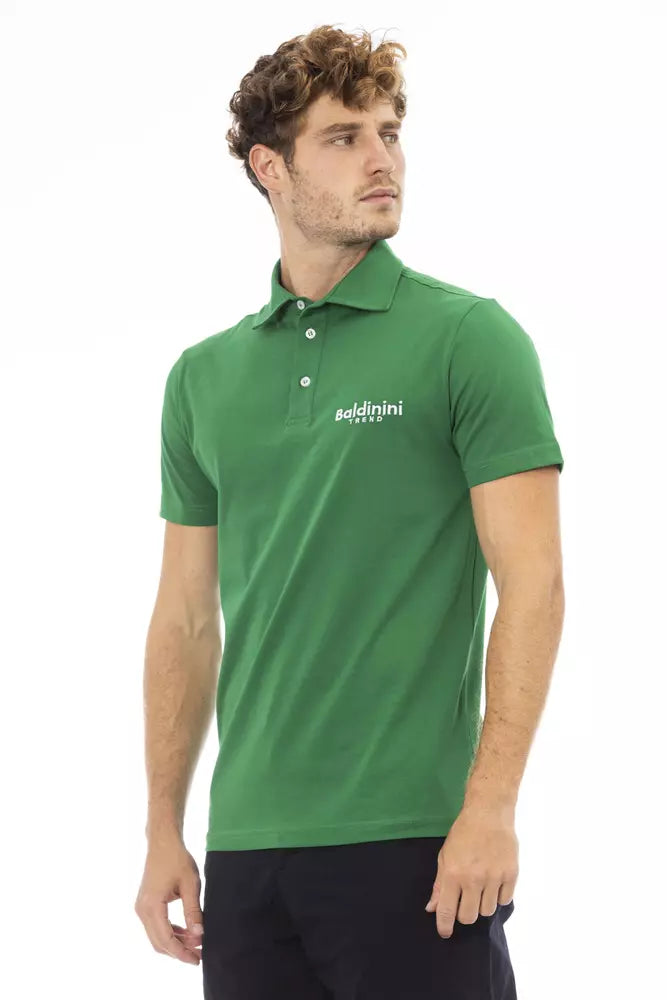 Baldinini Trend Green Cotton Polo Shirt