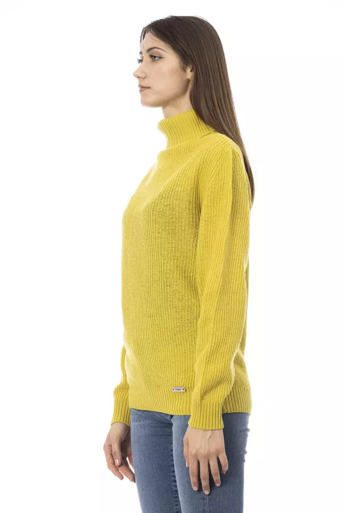 Baldinini Trend Yellow Wool Sweater