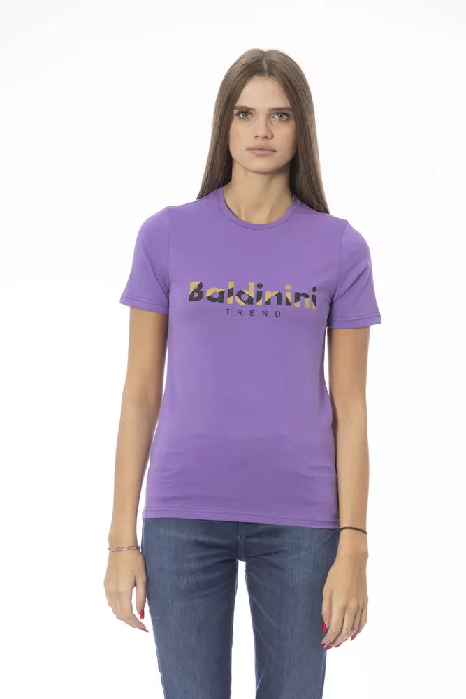 Baldinini Trend Purple Cotton T-Shirt