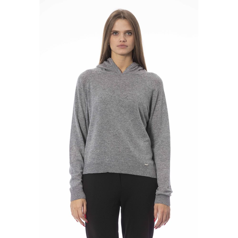 Baldinini Trend Gray Viscose Sweater
