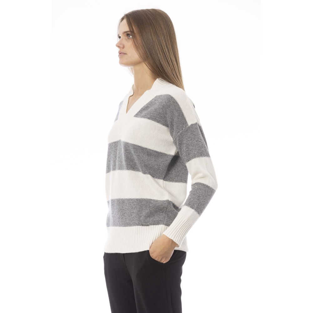 Baldinini Trend Gray Wool Sweater