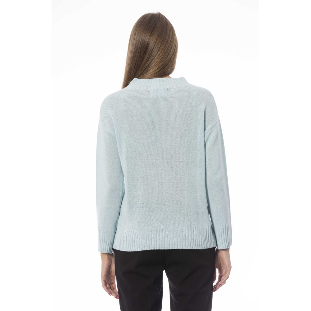 Baldinini Trend Light Blue Wool Sweater