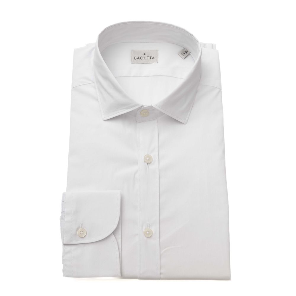 Bagutta White Cotton Shirt