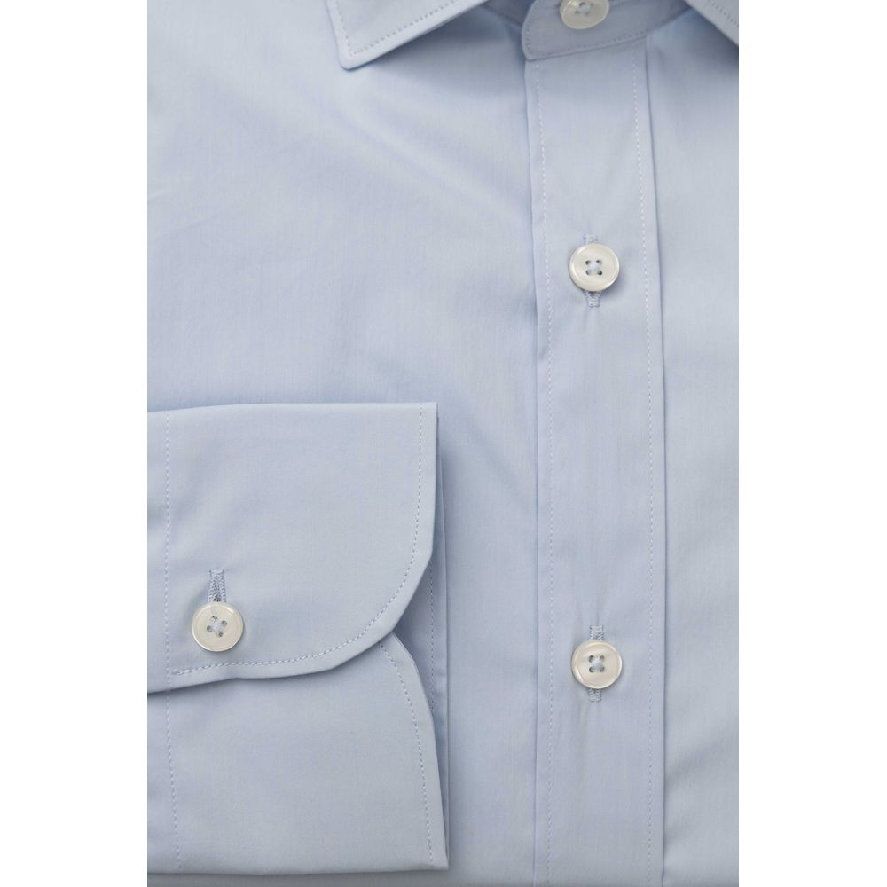 Bagutta Light Blue Cotton Shirt