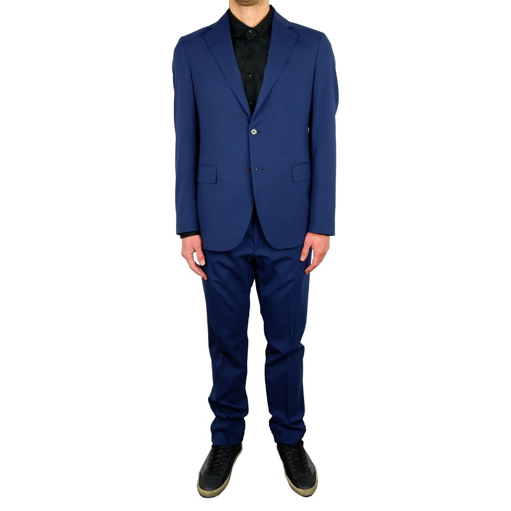 Aquascutum Blue Wool Two-Piece Suit