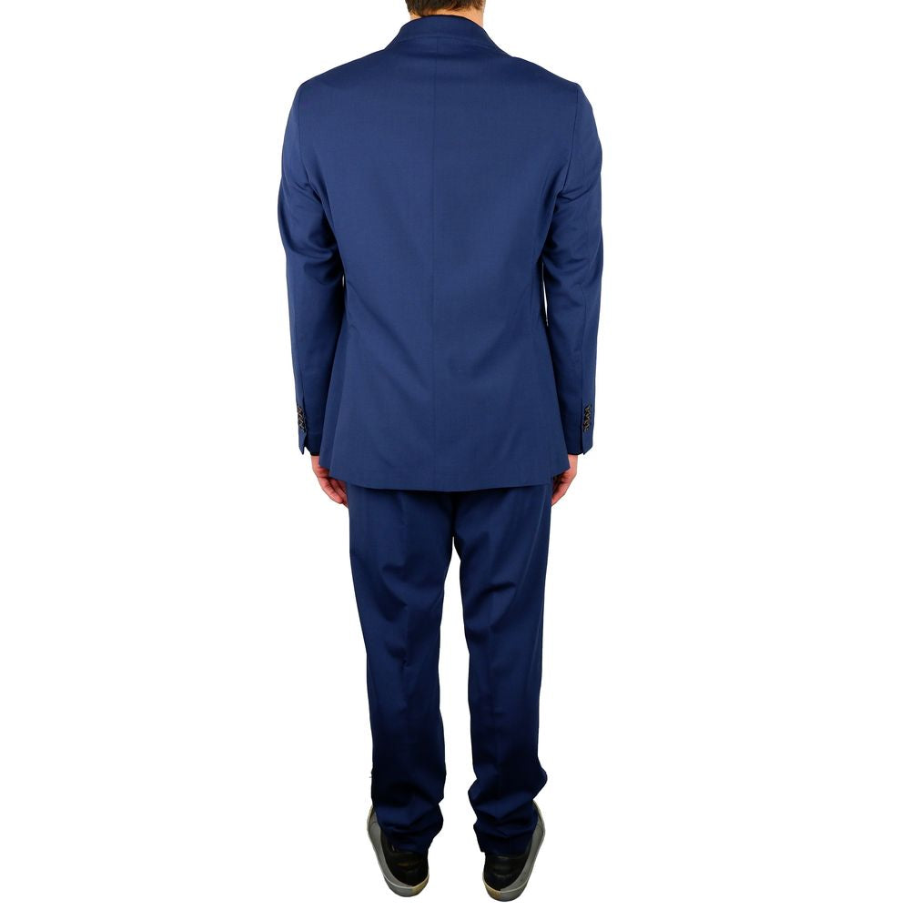 Aquascutum Blue Wool Two-Piece Suit