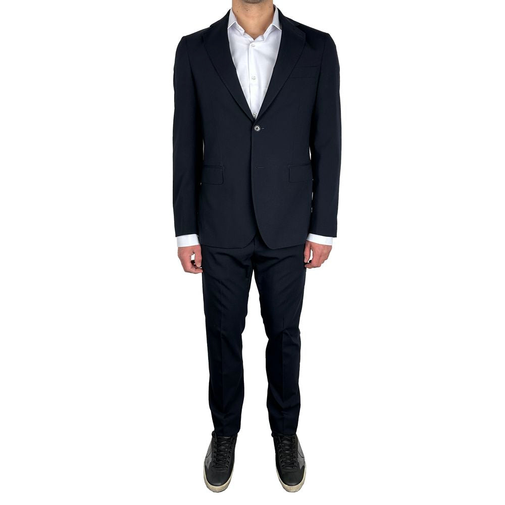 Aquascutum Blue Wool Two-Piece Suit