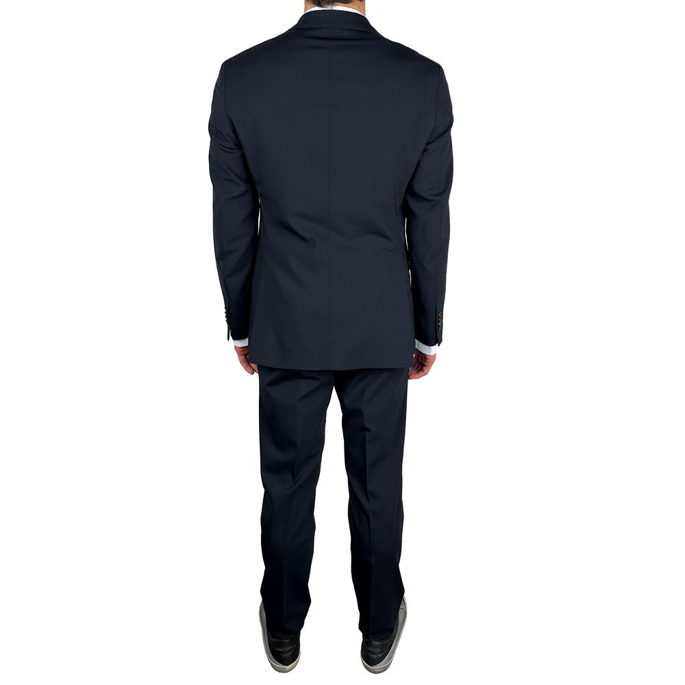 Aquascutum Blue Wool Two-Piece Suit