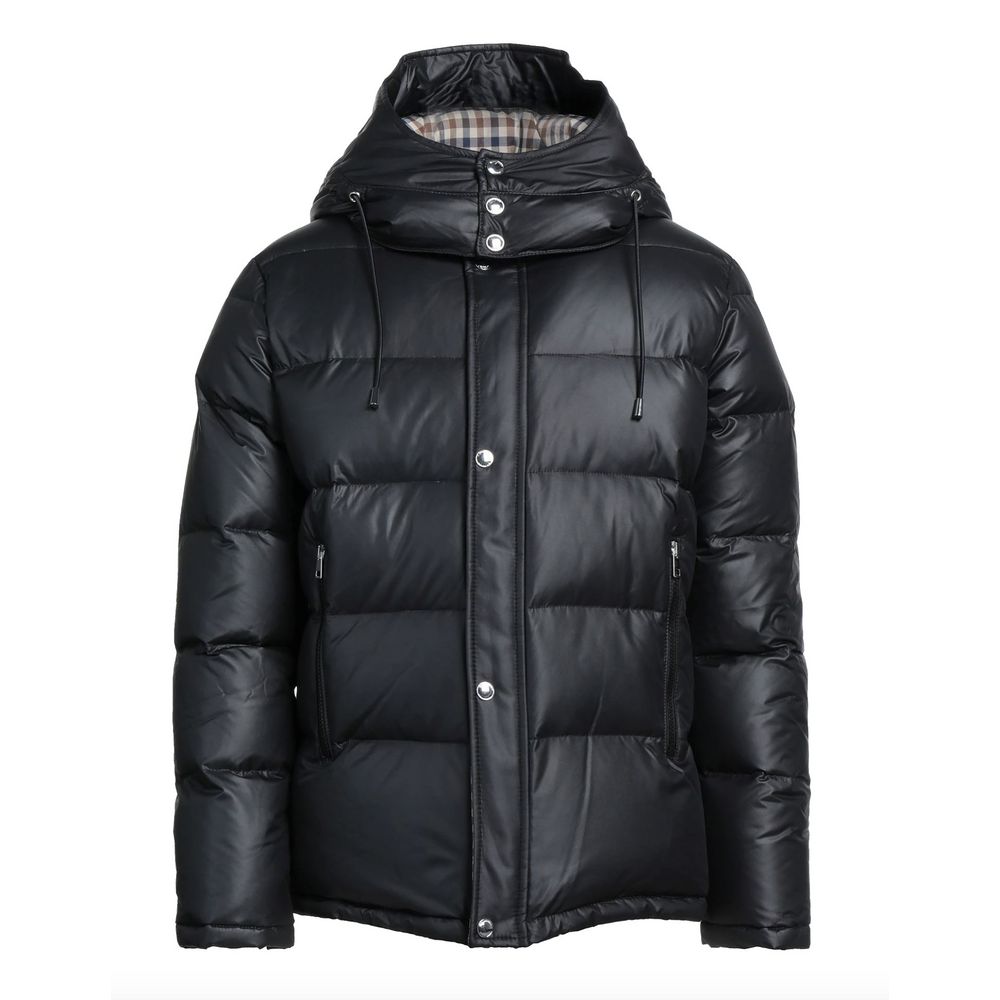 Aquascutum Black Polyester Jackets & Coat