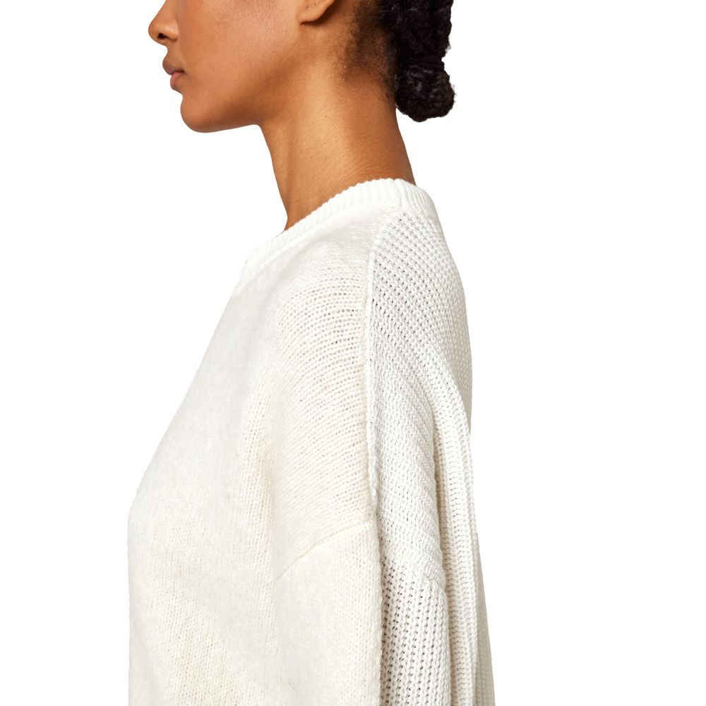 Alpha Studio White Recycled Wool Sweater