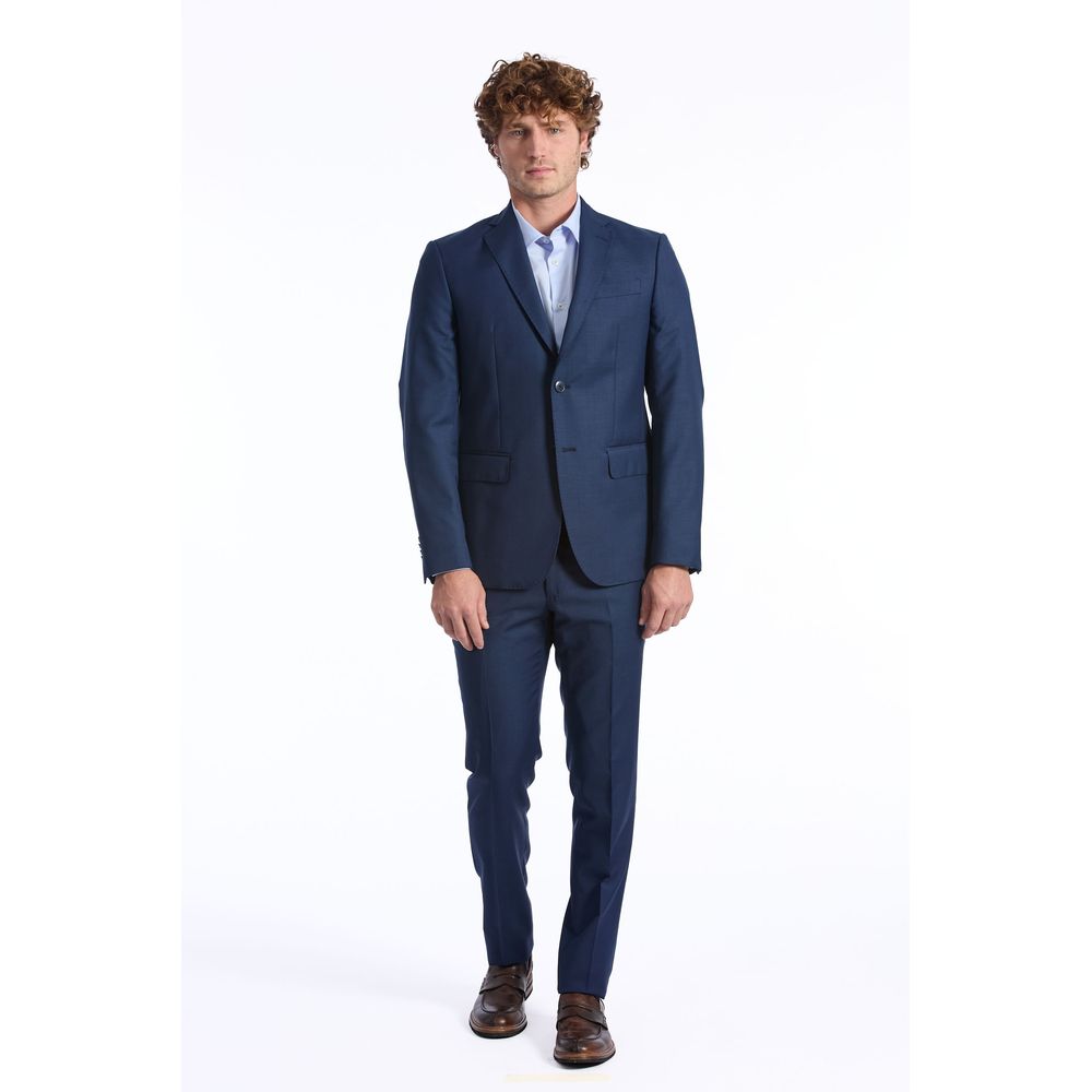 Baldinini Trend Blue Wool Suits & Blazer