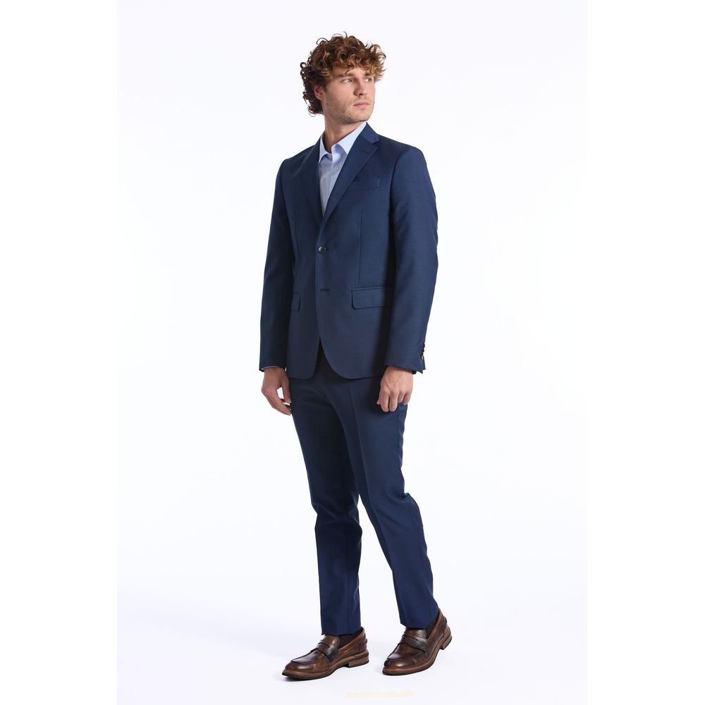 Baldinini Trend Blue Wool Suits & Blazer