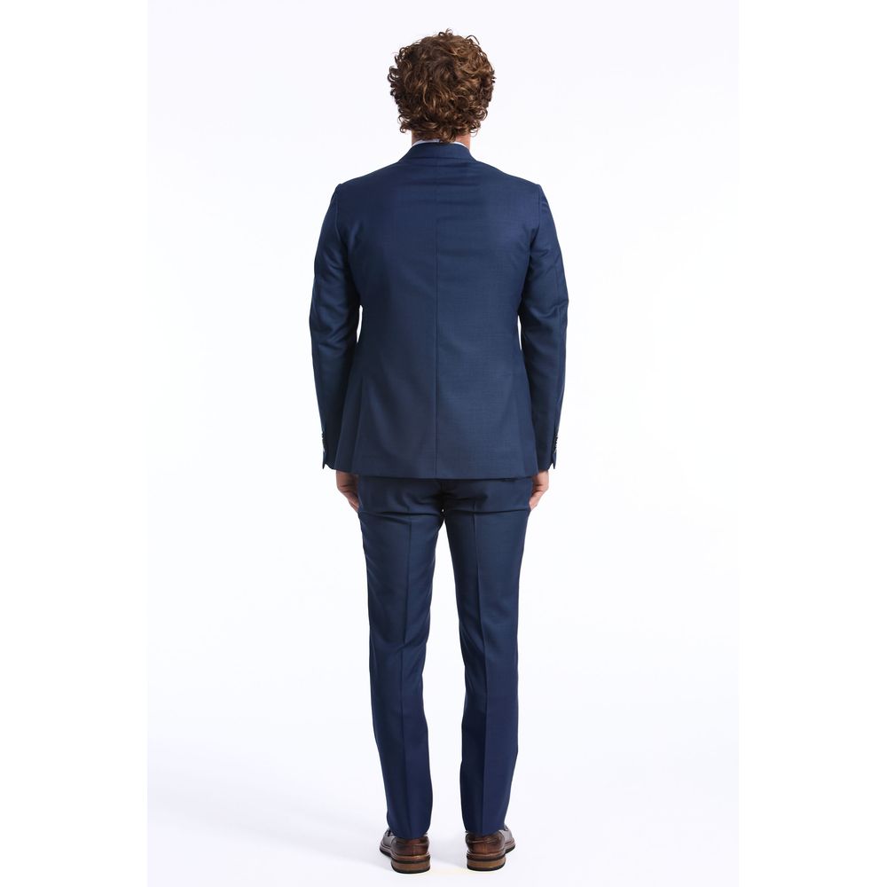 Baldinini Trend Blue Wool Suits & Blazer