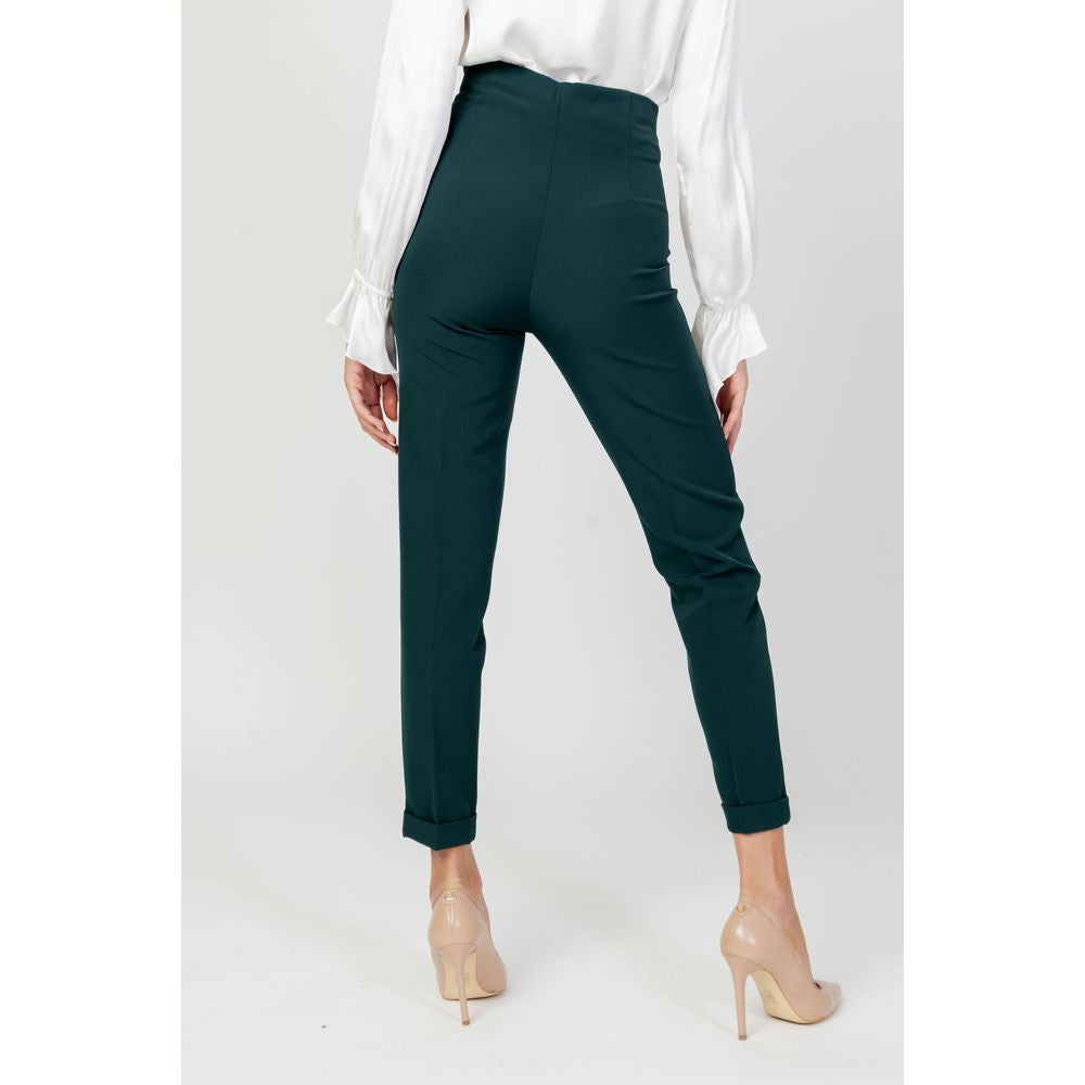 Sandro Ferrone Green Polyester Pants