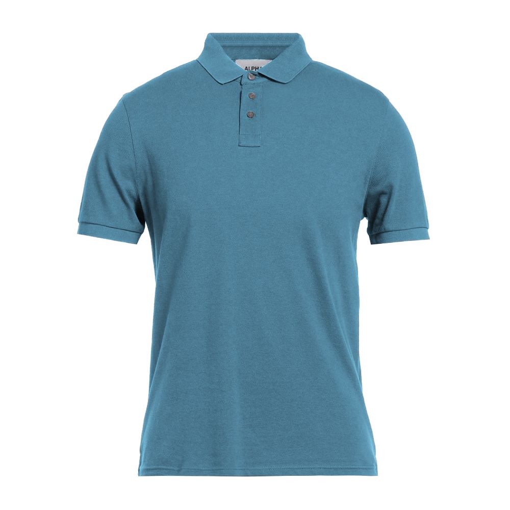 Alpha Studio Blue Cotton Polo Shirt
