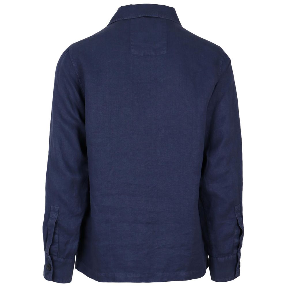 AT.P.CO Blue Linen Men Shirt