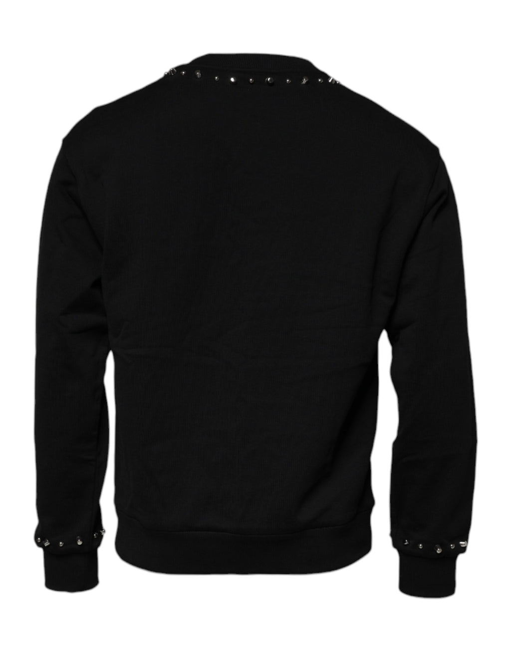 Black Logo Stud Pullover Sweatshirt Sweater