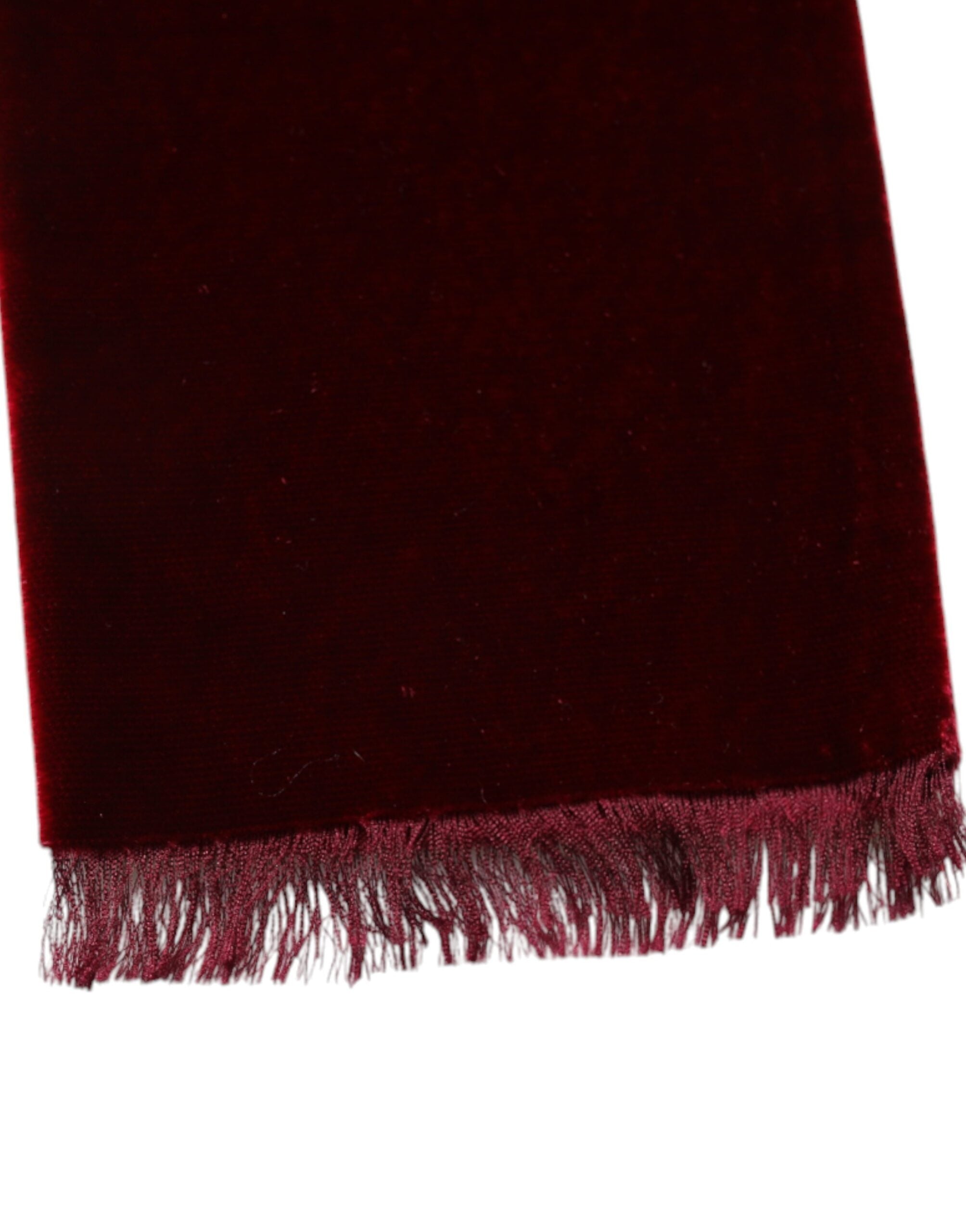 Bordeaux Cotton Silk Fringe Shawl Wrap Scarf
