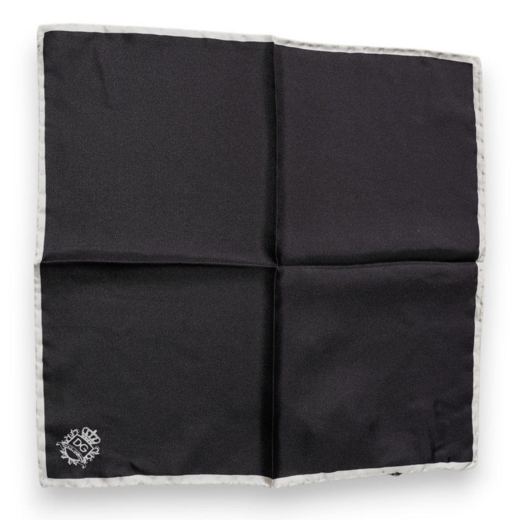 Black Crown Logo Square Handkerchief Scarf