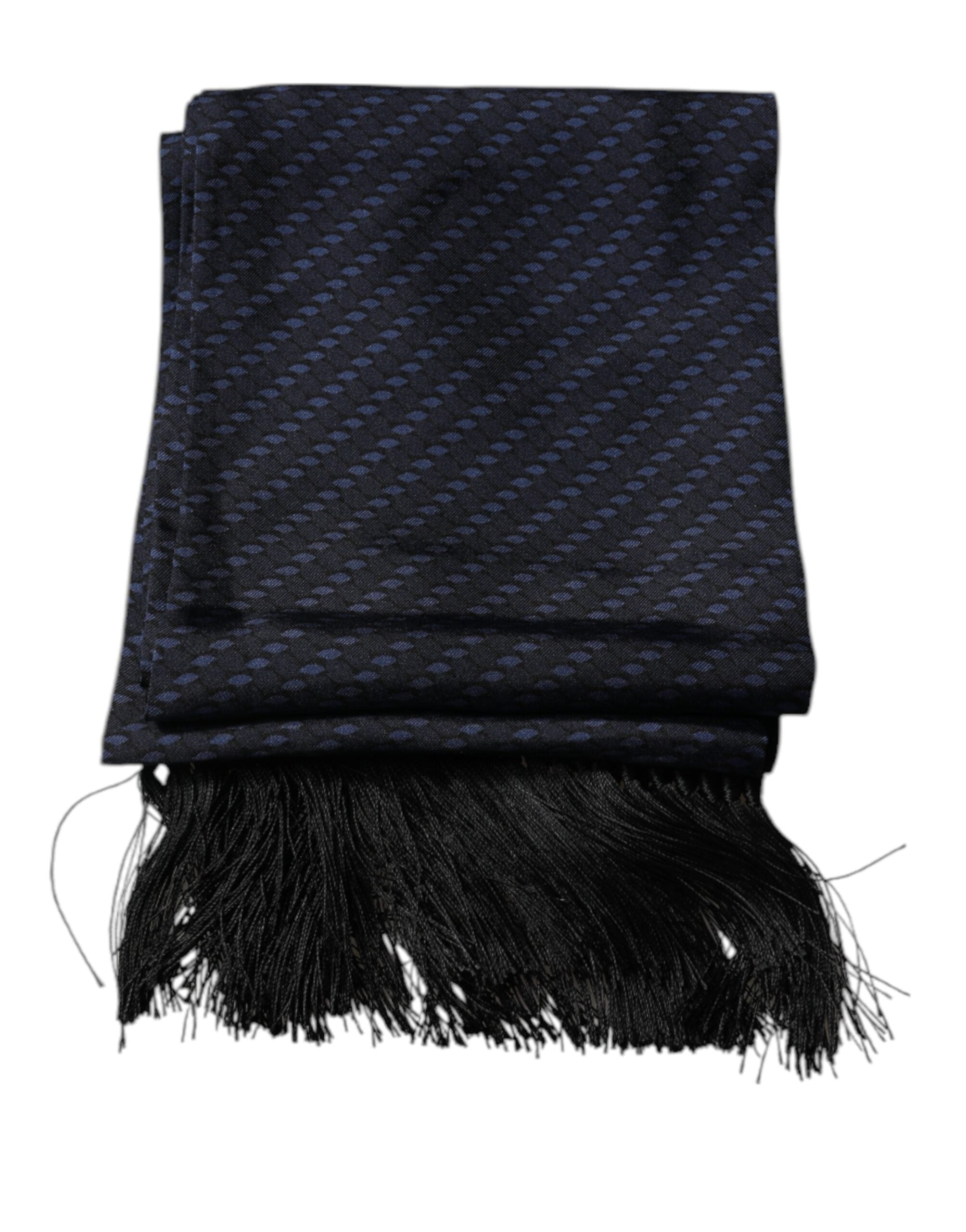 Dark Blue Fantasy Fringes Neck Wrap Scarf