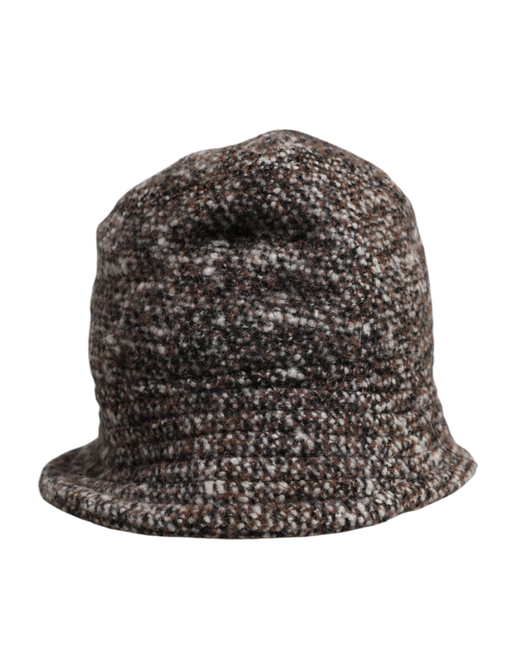 Brown Alpaca Wool Woven Bucket Hat