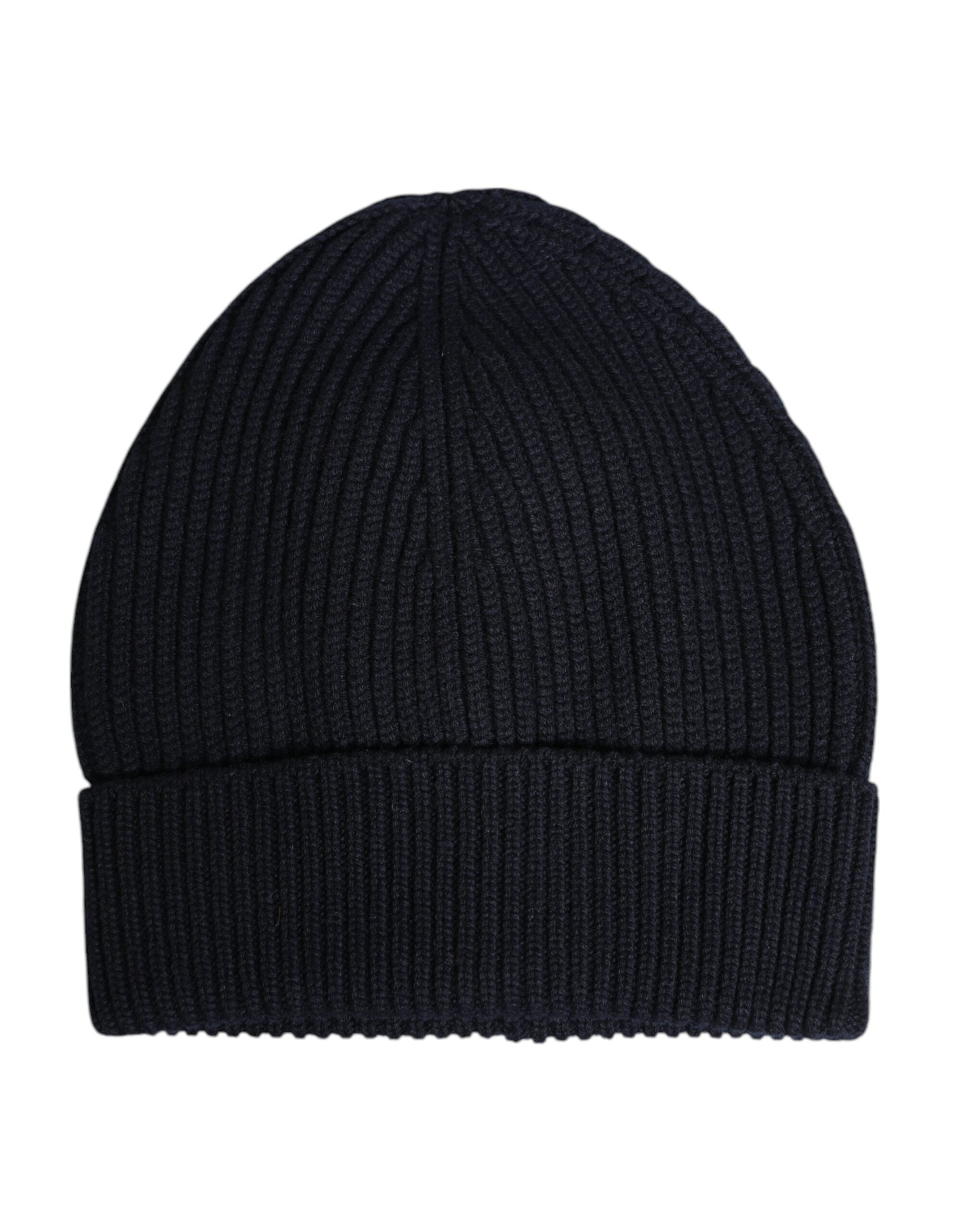 Black Cashmere Knitted Winter Beanie Hat