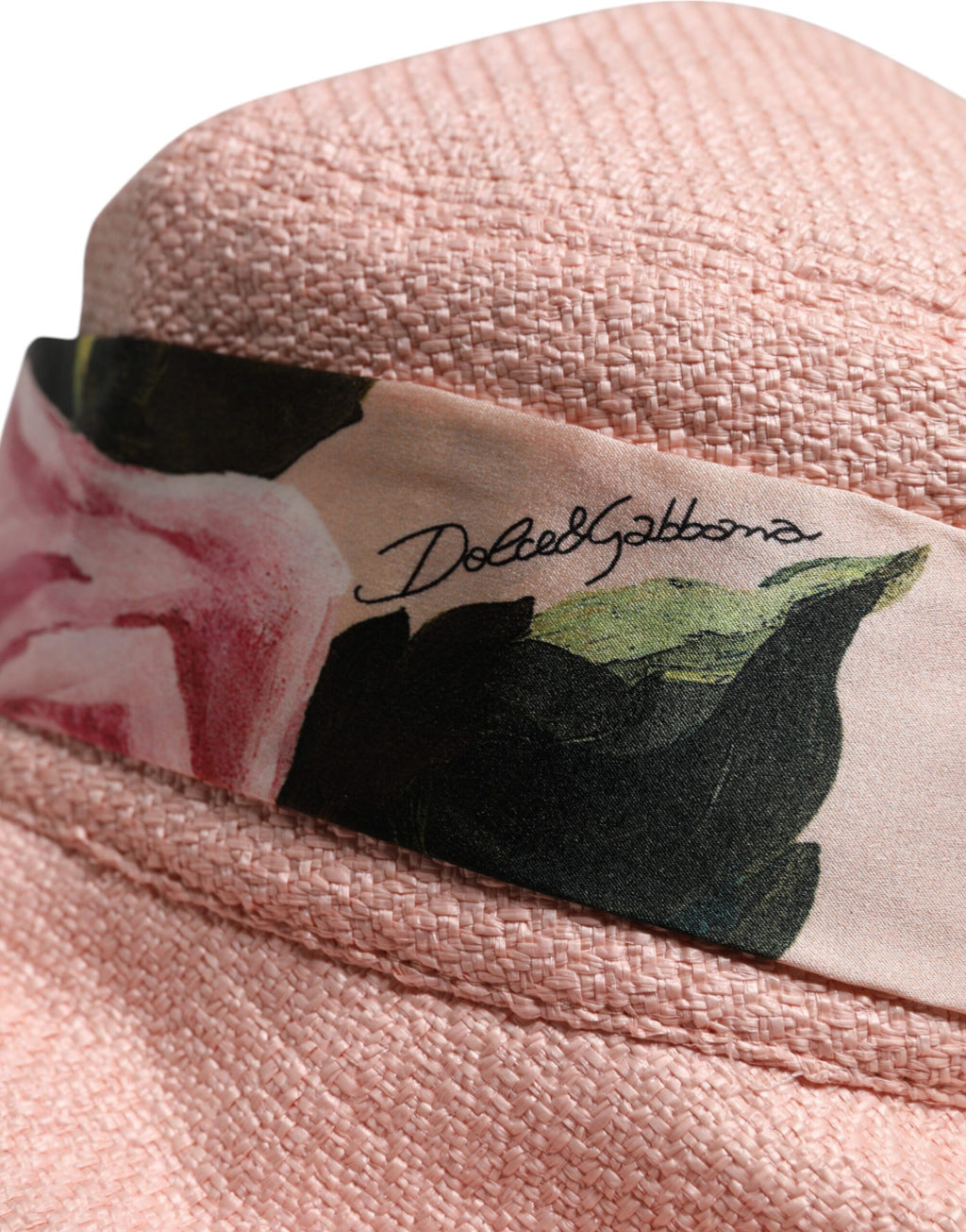 Pink Cotton Wide Brim Bucket Hat