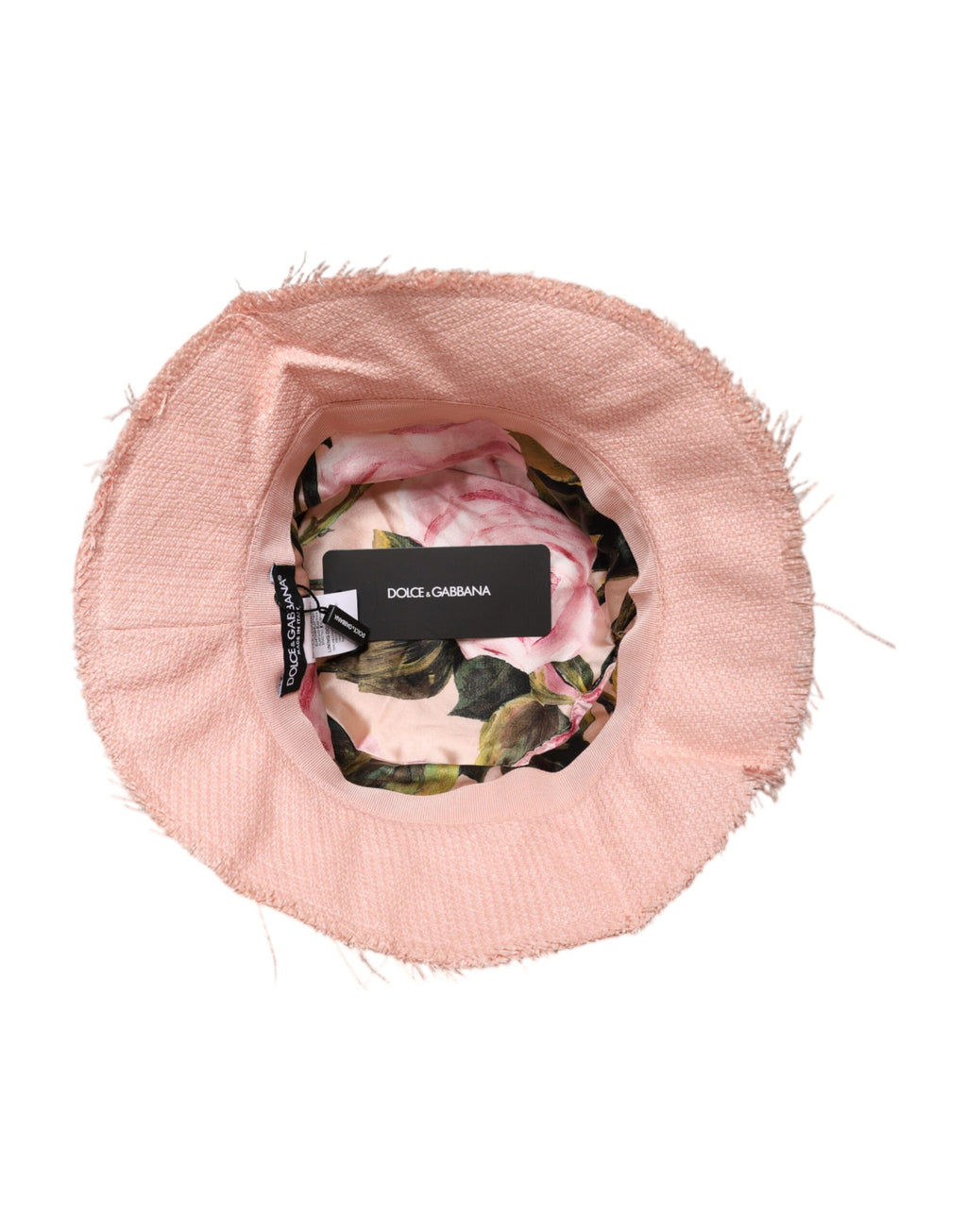 Pink Cotton Wide Brim Bucket Hat