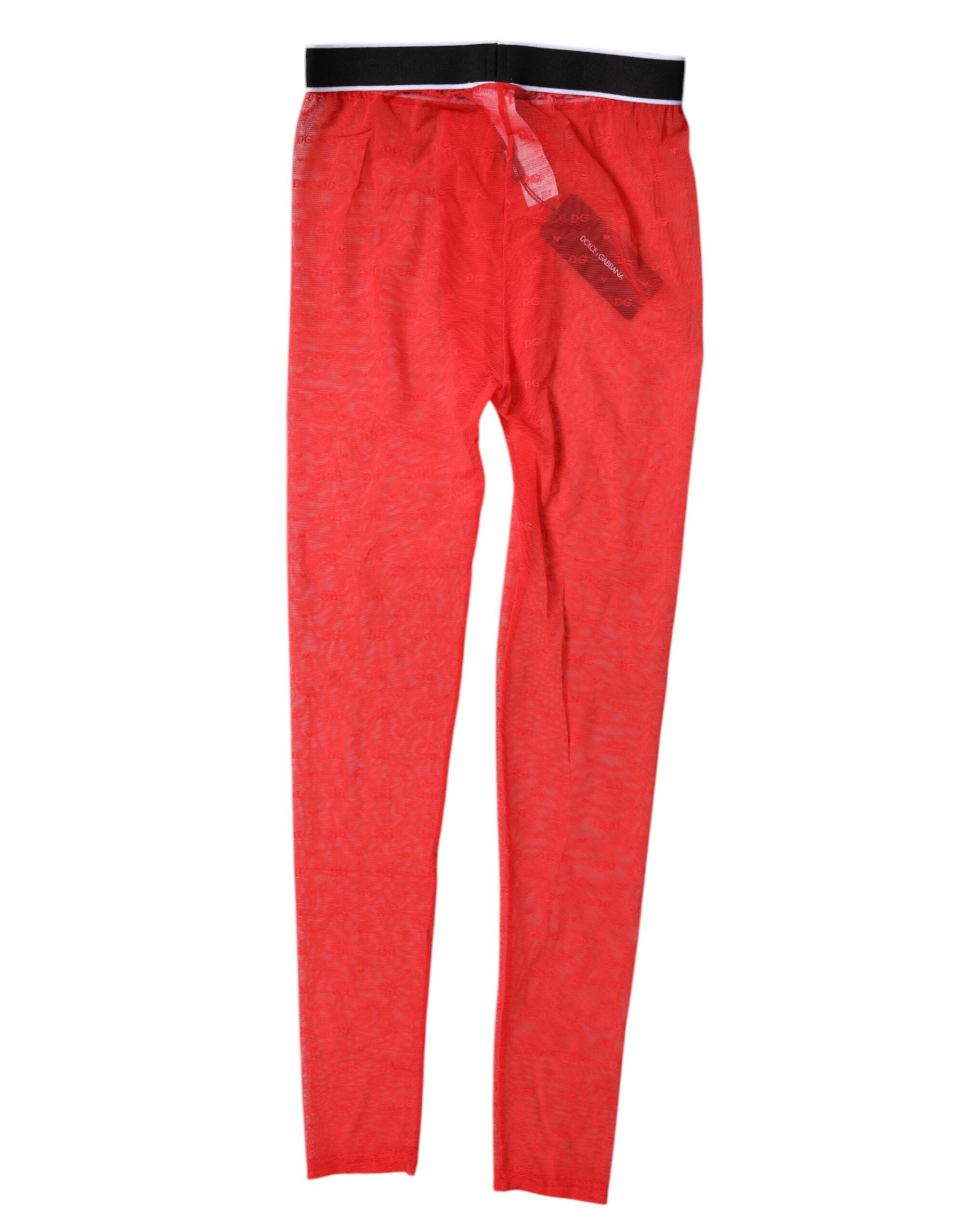 Red Logo Lace Lingerie Tight Pants Underwear