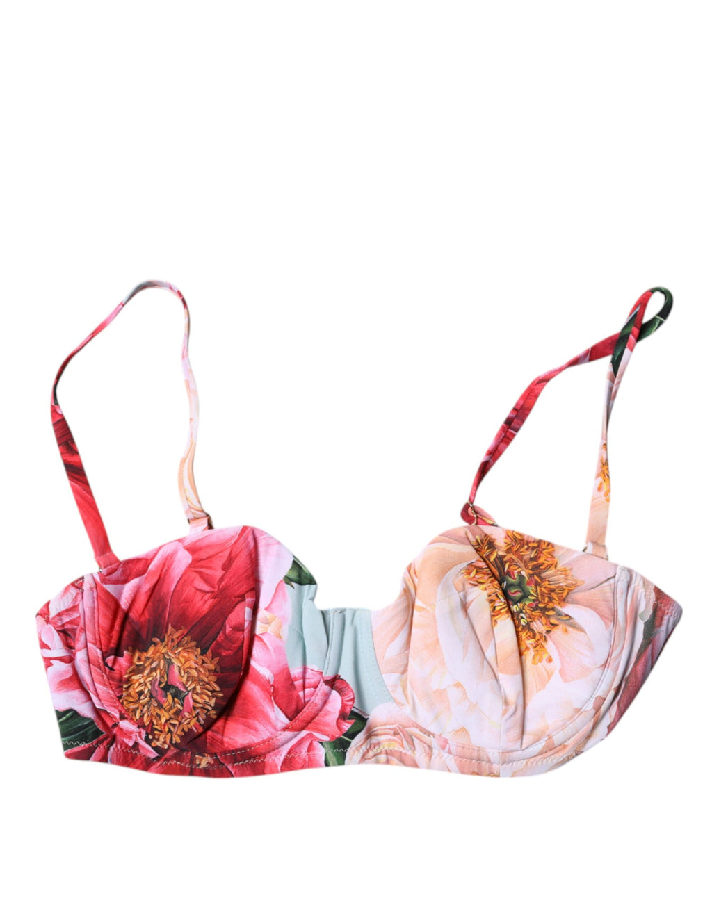 Multicolor Floral Padded Balconette Bra Underwear
