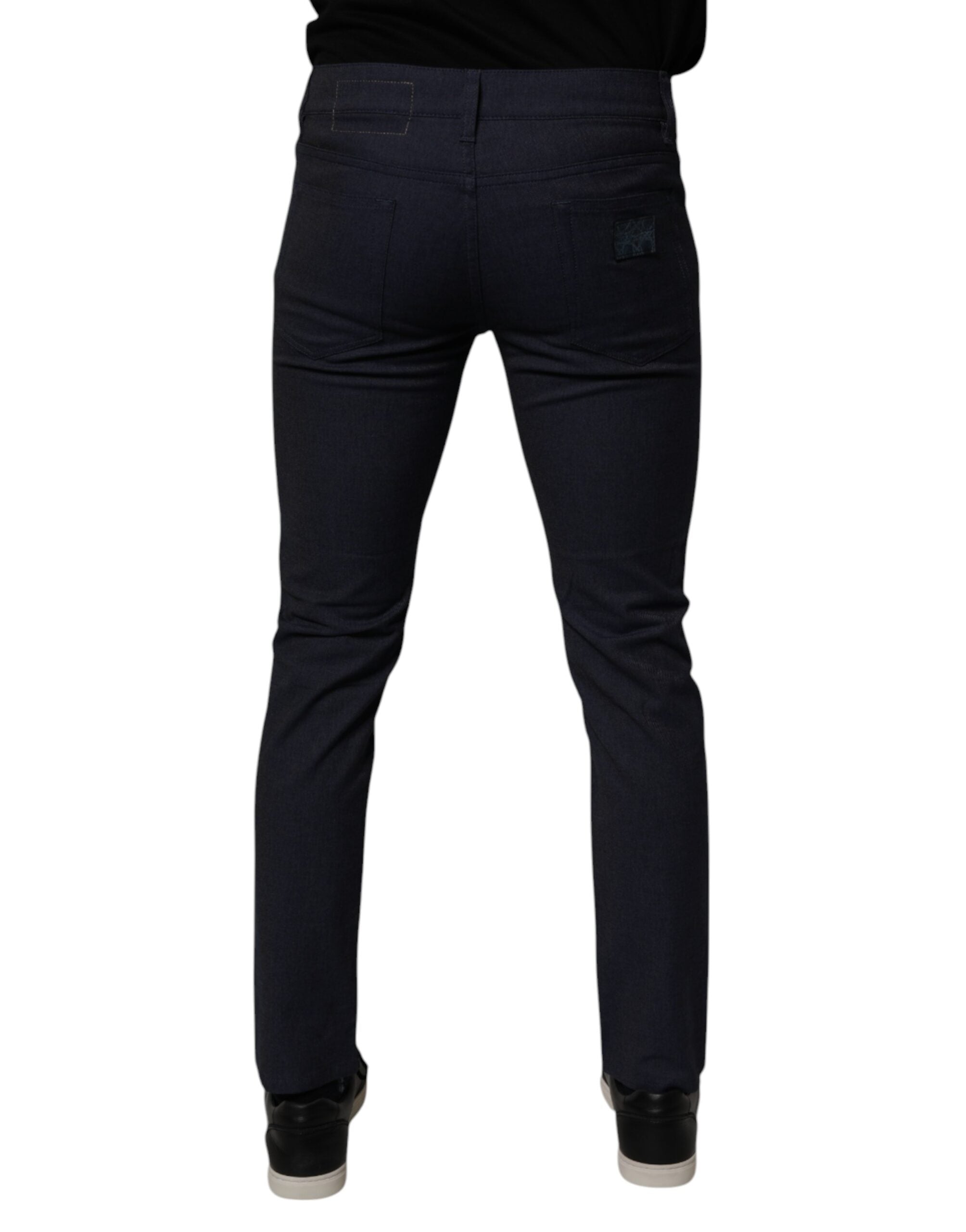 Dark Blue Cotton Stretch Skinny Denim Jeans