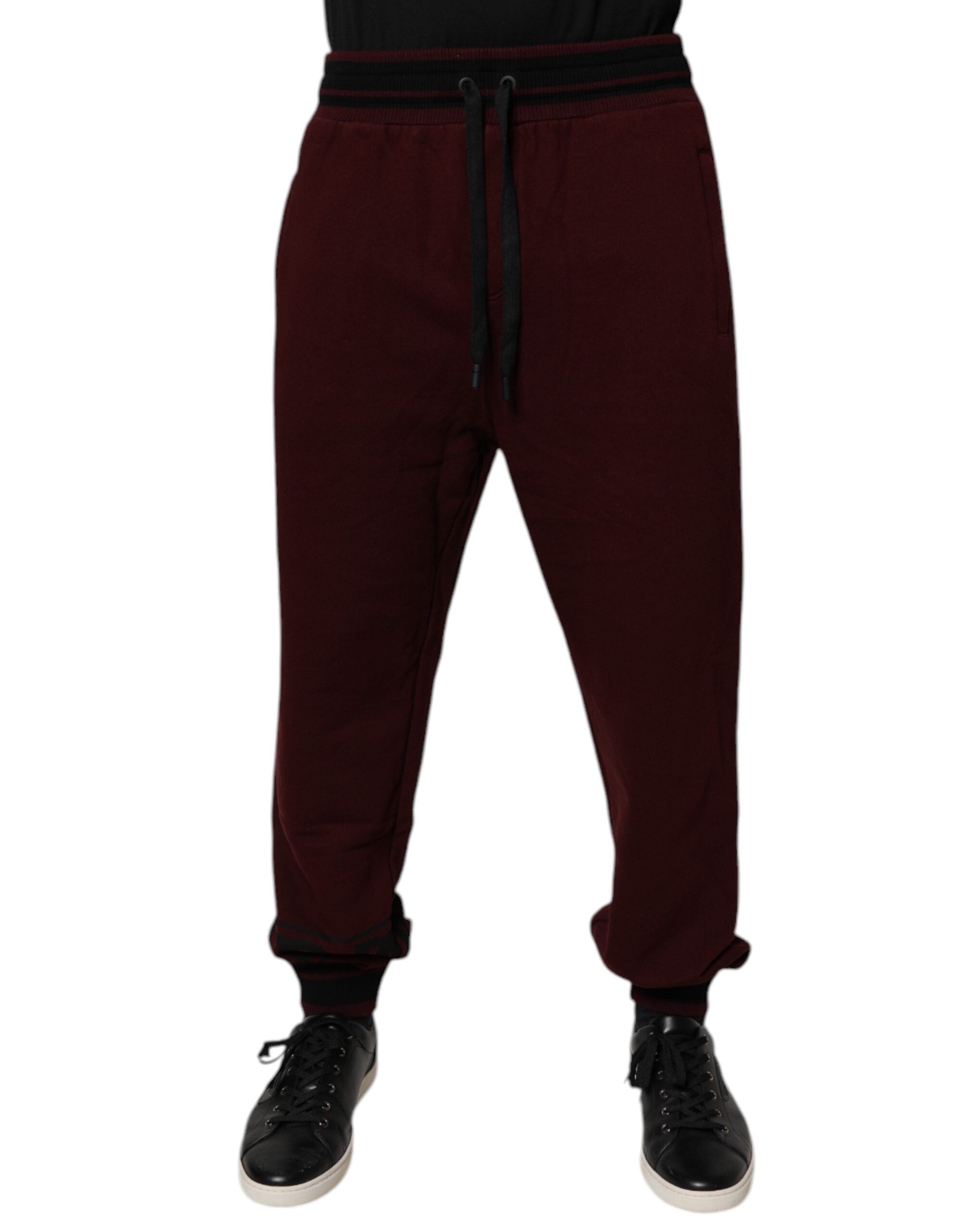 Bordeaux Cotton Jogger Men Sweatpants Pants