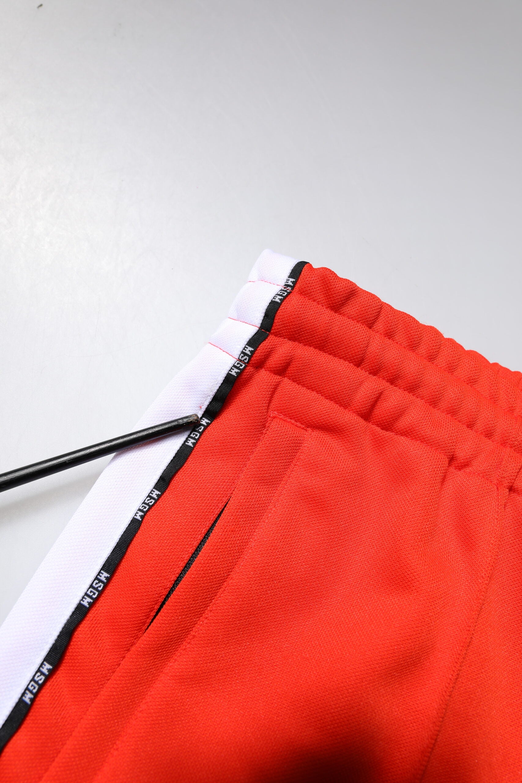 Red White Mid Waist Men Jogger Sweatpants Pants