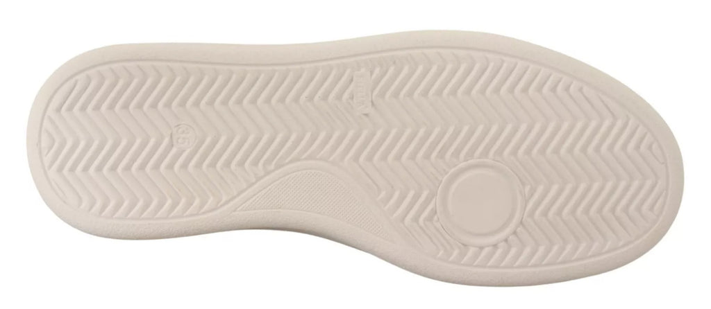 Silver Full Grain Leather Lace Up Sneakers Shoes