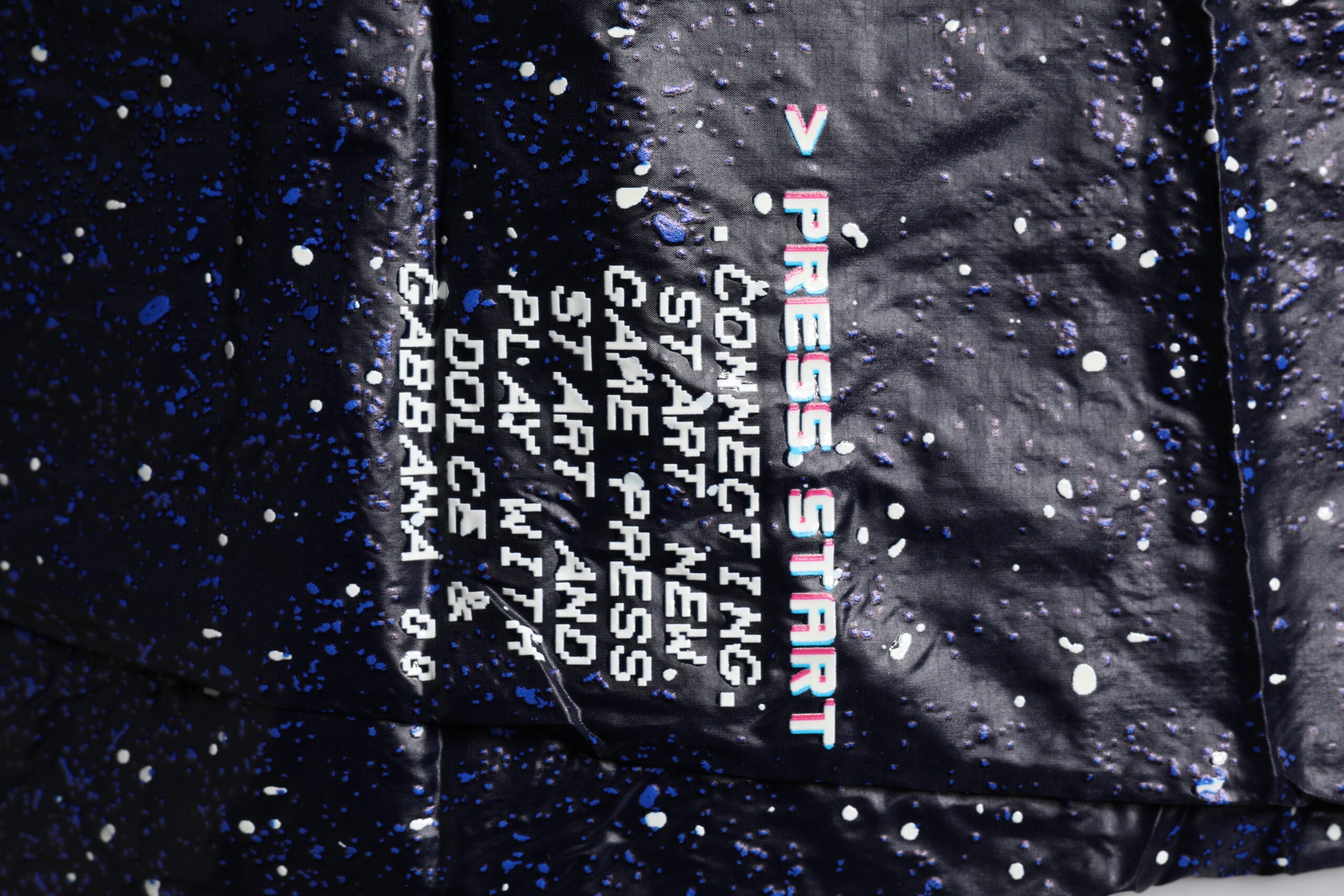 Dark Blue DG Game Print Cotton Jogger Pants