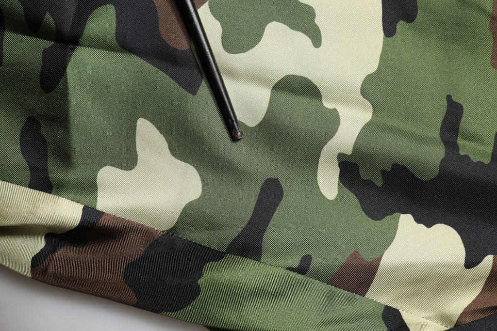 Multicolor Camouflage Silk Mid Waist Bermuda Shorts