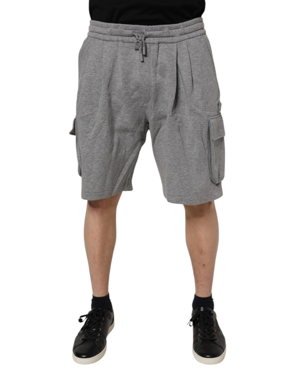 Gray Cotton Cargo Bermuda Sweatshorts Shorts